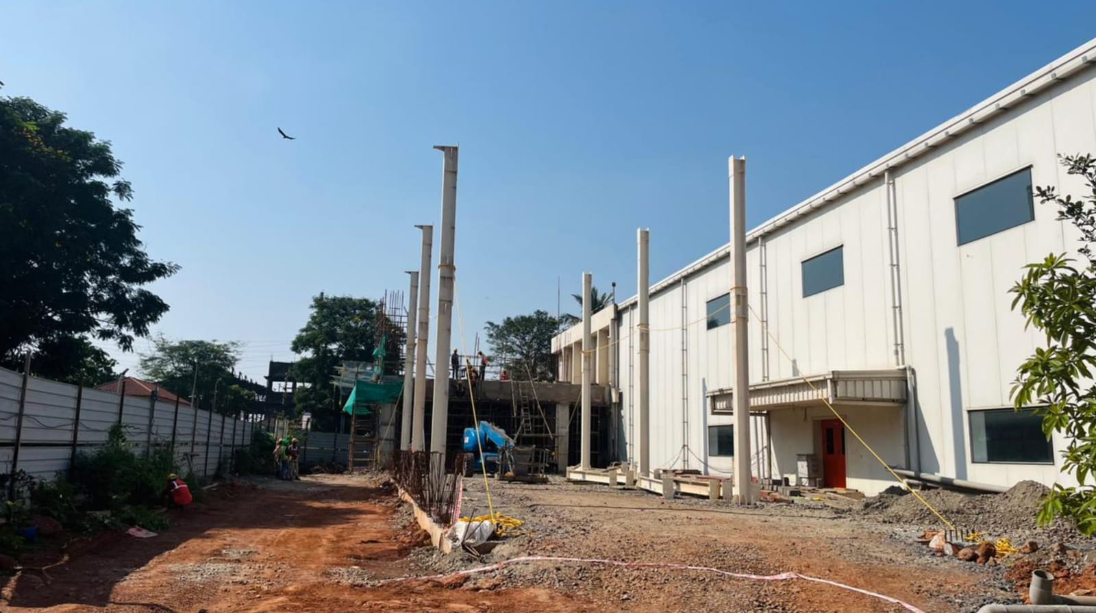 Structures going up at Medispray, Goa