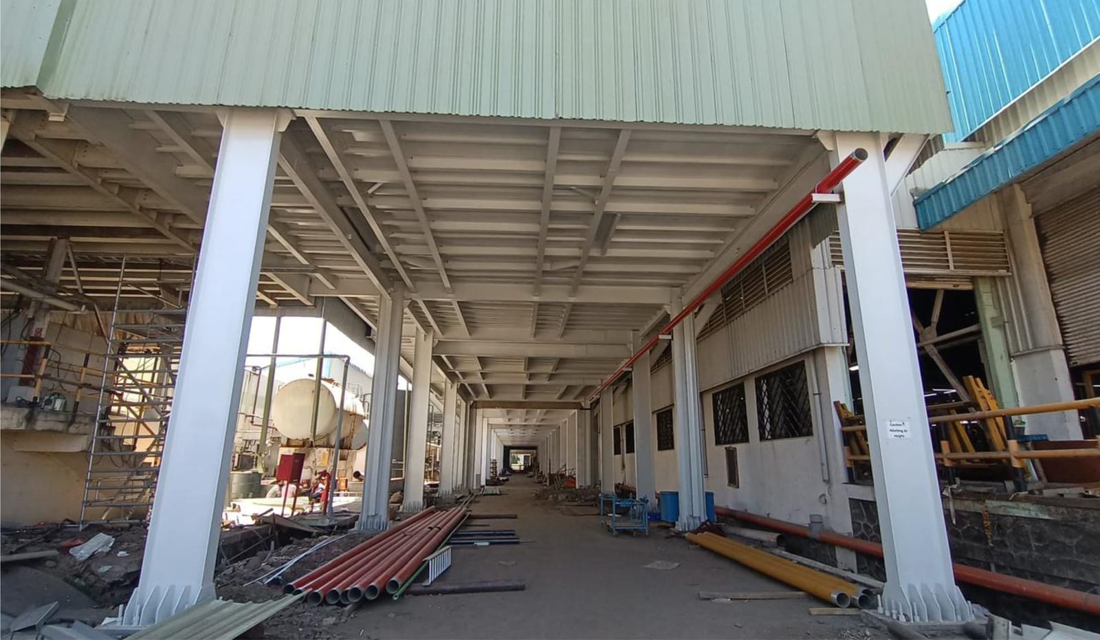 Internal works underway at Mahindra & Mahindra, Nashik