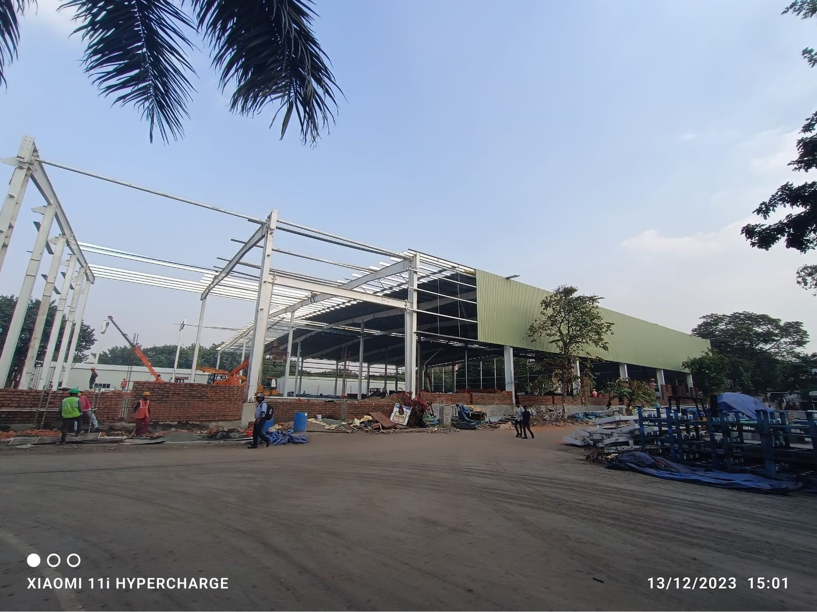 Structure under construction at Mahindra & Mahindra, Nagpur
