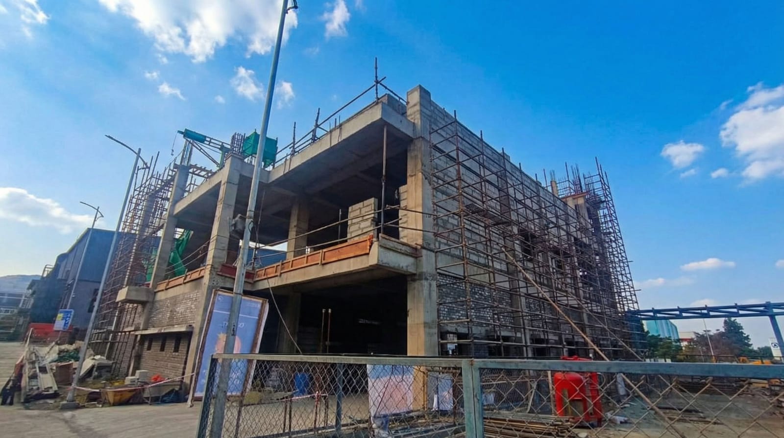 Superstructure under construction at Pidilite, Shirwal